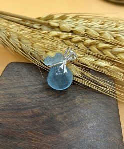 Alternative view of Túi tiền đá Aquamarine Ngọc xanh biển tự nhiên - Thu hút tiền tài
