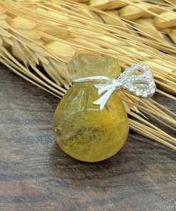 Túi tiền Thạch anh tóc vàng (Rutilated Quartz)- Thu hút tiền tài