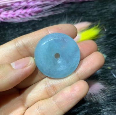 Đồng điếu đá Aquamarine Ngọc Xanh biển