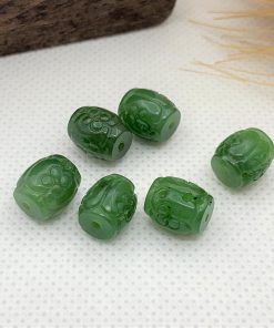 Lu thống ngọc bích (nephrite jade) tự nhiên - Mẫu tròn LTNB03
